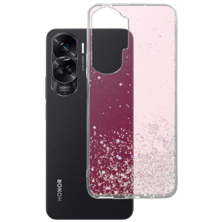 Etui GLITTER Case na telefon Honor 90 Lite 5G CRT-NX1 różowe
