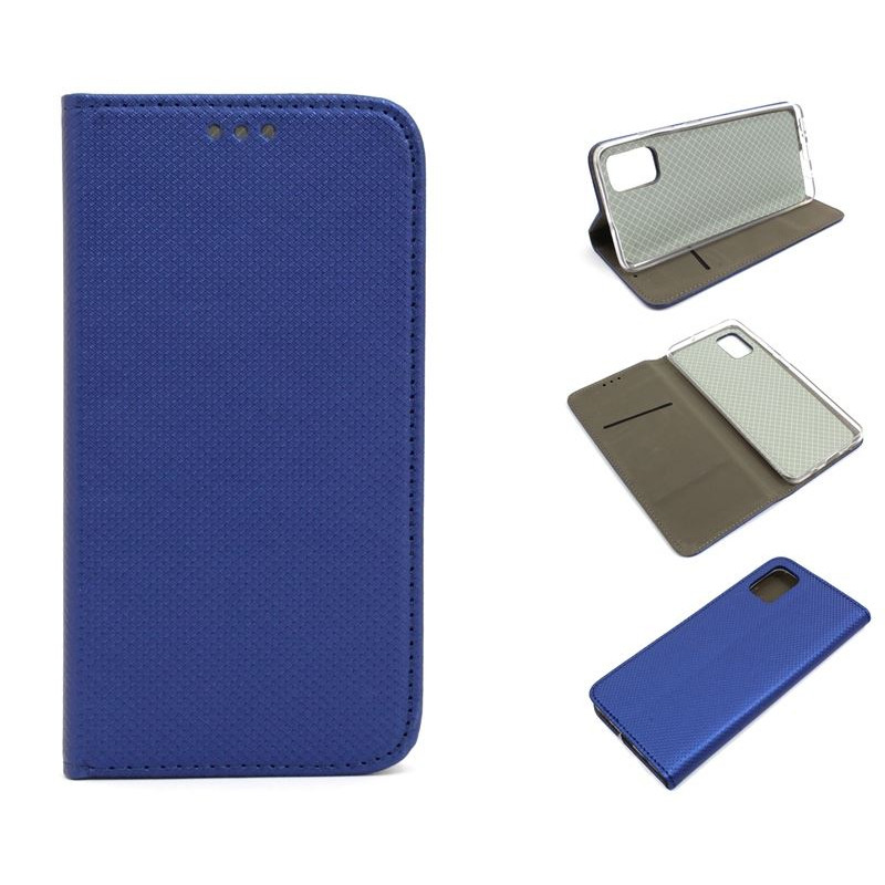 Etui Smart Magnet na telefon Samsung Galaxy A51 A515 granatowe