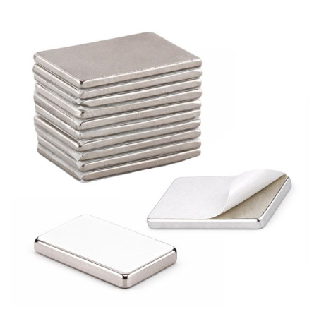Magnes neodymowy płytkowy 15x10x1mm samoprzylepny 10szt