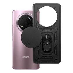 Etui Pancerne CAMSHIELD Ring na telefon Honor Magic 7 Lite 5G / X9c BRP-NX1 czarne