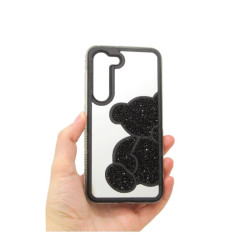 Etui TEDDY BEAR na telefon Samsung Galaxy S24 FE 5G S721 damskie dziewczęce na prezent urodziny święta czarne