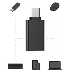 Adapter OTG USB-C na USB-A przejściówka 3.0 czarny | Sklep online
