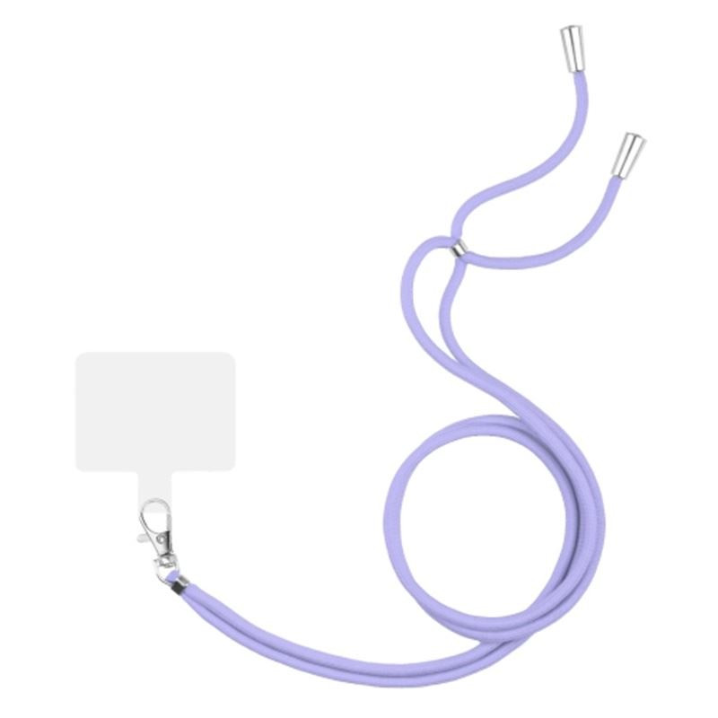 Smycz tasiemka mocna na szyję do telefonu i kluczy regulowana 84cm x 0,5cm fioletowa