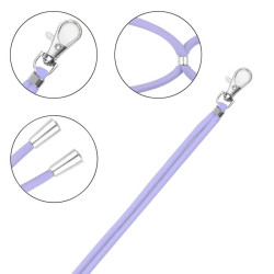 Smycz tasiemka mocna na szyję do telefonu i kluczy regulowana 84cm x 0,5cm fioletowa