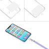Smycz tasiemka mocna na szyję do telefonu i kluczy regulowana 84cm x 0,5cm fioletowa