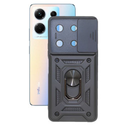 Etui Pancerne CAMSHIELD Ring na telefon Infinix NOTE 30 4G LTE X6833B czarne