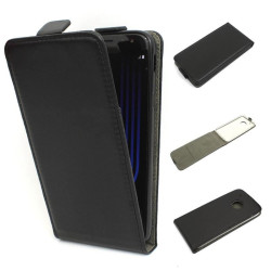 Etui pionowe z klapką SLIM FLEX na telefon motorola moto g5+ XT1685 czarne