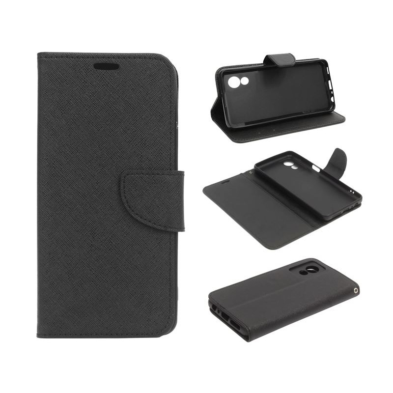 Etui Fancy Diary na telefon TCL 501 T433 czarne