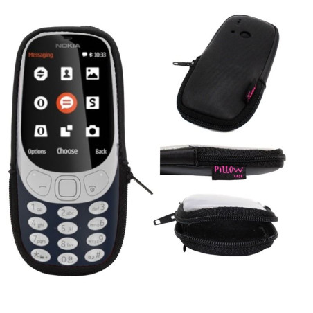 Etui satynowe na zamek Pillow Case na telefon Nokia 3310 2017 TA-1008 TA-1030