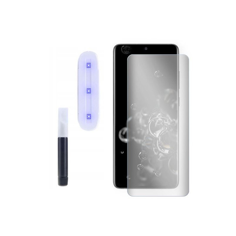 9H SZKŁO hartowane na telefon Samsung Galaxy S20 Ultra G988 UV + lampa bezbarwne