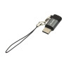 Adapter Lightning na USB-C AWEI z smyczką szary