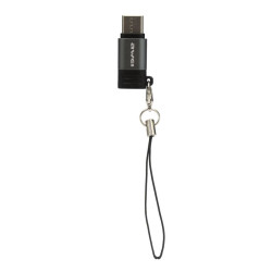 Adapter Lightning na USB-C AWEI z smyczką szary