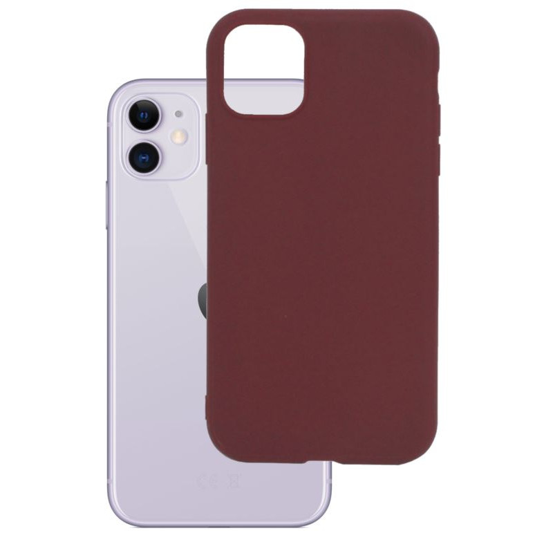 Etui Jelly Case na telefon Apple iPhone 11 bordowe matowe