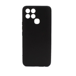 Etui Jelly Case na telefon Infinix Smart 6 HD X6512 czarne MATT z wycięciem na czytnik linii papilarnych