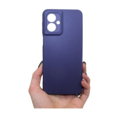 Etui Jelly Case na telefon motorola moto g55 5G granatowe matowe