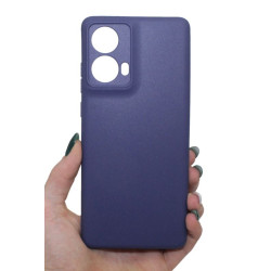 Etui Jelly Case na telefon motorola moto g85 5G granatowe matowe