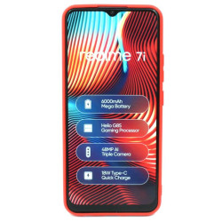 Etui Jelly Case na telefon Realme 7i RMX2193 / Narzo 30A RMX3171 czerwone MATT