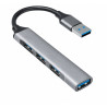 HUB rozdzielacz 3 x USB A USB-A 2.0 1 x USB A USB-A 3.0 adapter przejściówka rozgałęźnik szary podłużny HUB1a