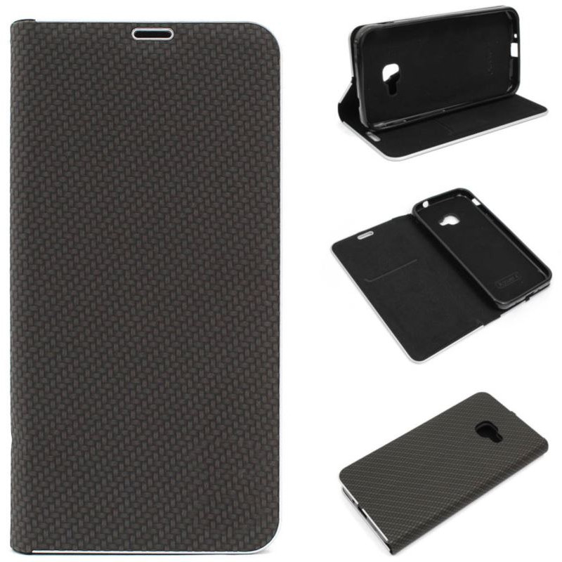 Etui Flip Vennus na telefon Samsung Galaxy XCover 4 G390 / 4S G398 czarne CARBON