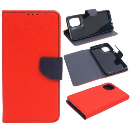 Etui Fancy Diary na telefon motorola moto g55 5G XT2435 czerwone