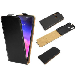 Etui pionowe z klapką SLIM FLEX na telefon motorola one fusion+ XT2067 czarne HQ