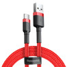 Kabel USB-C - USB Baseus Cafule QC 3.0 nylonowy 2m czerwony