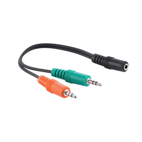 Adapter jack 3.5mm na 2 x jack do słuchawek z mikrofonem
