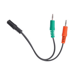 Adapter jack 3.5mm na 2 x jack do słuchawek z mikrofonem