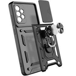 Etui Pancerne CAMSHIELD Ring na telefon Samsung Galaxy A13 4G A135 A137 czarne