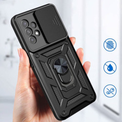 Etui Pancerne CAMSHIELD Ring na telefon Samsung Galaxy A13 4G A135 A137 czarne
