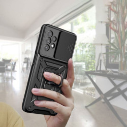 Etui Pancerne CAMSHIELD Ring na telefon Samsung Galaxy A13 4G A135 A137 czarne