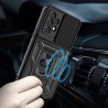 Etui Pancerne CAMSHIELD Ring na telefon Samsung Galaxy A13 4G A135 A137 czarne