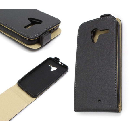 Etui pionowe z klapką SLIM FLEX na telefon motorola moto x XT1055 czarne