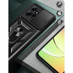 Etui Pancerne CAMSHIELD Ring na telefon Xiaomi Redmi Note 12 4G LTE MZB0E7NEU MZB0DOBEU czarne