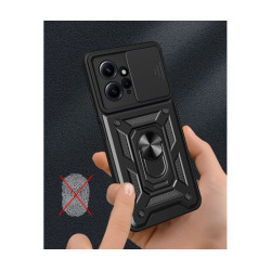 Etui Pancerne CAMSHIELD Ring na telefon Xiaomi Redmi Note 12 4G LTE MZB0E7NEU MZB0DOBEU czarne