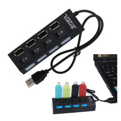HUB 4x USB aktywny z wyłącznikami HUB5