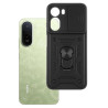 Etui Pancerne CAMSHIELD Ring na telefon Xiaomi Redmi A7 Pro 25128RN17A / POCO C81 Pro 25128PC17G czarne