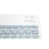 Klawiatura bluetooth UNIWERSALNA do tabletu biało-niebieska