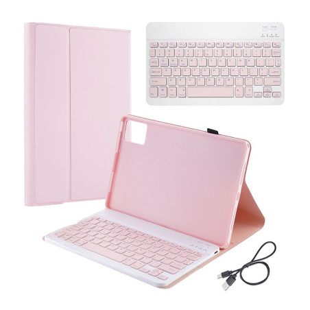 Etui z klawiaturą bluetooth na tablet Lenovo Idea Tab 11" / Tab K11 Gen 2 różowe
