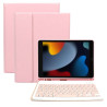 Etui z klawiaturą bluetooth na tablet Apple iPad 9 gen 2021 / iPad 8 gen 2020 / iPad 7 gen 2019 10.2 cali różowe