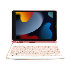 Etui z klawiaturą bluetooth na tablet Apple iPad 9 gen 2021 / iPad 8 gen 2020 / iPad 7 gen 2019 10.2 cali różowe
