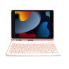 Etui z klawiaturą bluetooth na tablet Apple iPad 9 gen 2021 / iPad 8 gen 2020 / iPad 7 gen 2019 10.2 cali różowe