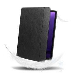 ETUI LEATHER CASE PEN na tablet Samsung Galaxy Tab S9 / Tab S9 FE / Tab S10 FE 11 / 10.9 cali czarne z miejscem na rysik