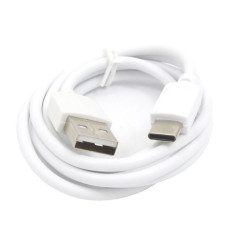 Kabel USB Typ C USB-C - USB Fast Charging przewód wspierający SZYBKIE ŁADOWANIE HQ 2.1A biały 1m