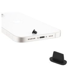 Zatyczka / zaślepka przeciw kurzowi do gniazda ładowania Lightning do iPhone / iPad / AirPods / iPod czarna