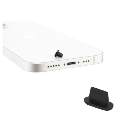 Zatyczka / zaślepka przeciw kurzowi do gniazda ładowania Lightning do iPhone / iPad / AirPods / iPod czarna