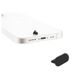 Zatyczka / zaślepka przeciw kurzowi do gniazda ładowania Lightning do iPhone / iPad / AirPods / iPod czarna
