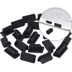 Zatyczka gniazda HDMI czarna silikonowa zaślepka