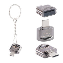 Czytnik kart pamięci microSD TF na USB-C Plug&Play