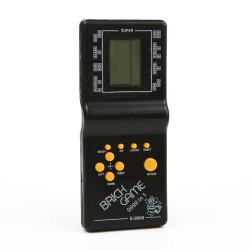Konsola retro przenośna z 12 grami Tetris - mini elektroniczna zabawa dla dzieci czarna
